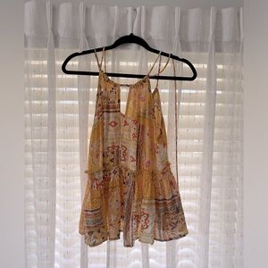 Rachel Zoe printed BoHo tank top.